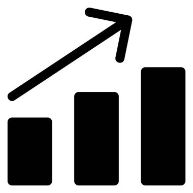 istatistik simgesi beyaz arkaplanda izole edildi