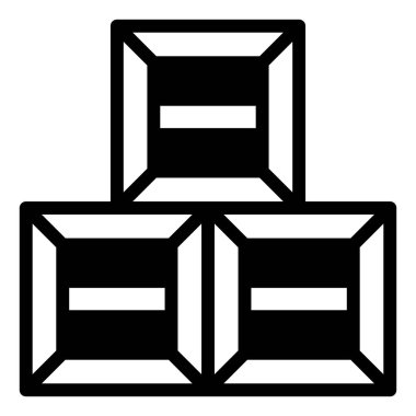 beyaz arkaplanda kargo simgesi izole edildi