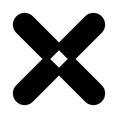 Beyaz arkaplanda izole edilmiş kabartma simgesini kapat