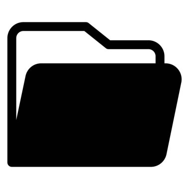 beyaz arkaplanda izole edilmiş klasör simgesi