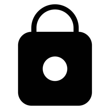 asma kilit simgesi beyaz arkaplanda izole edildi