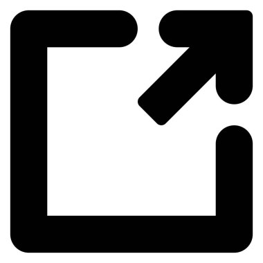 beyaz arkaplanda izole edilmiş harici bağlantı simgesi