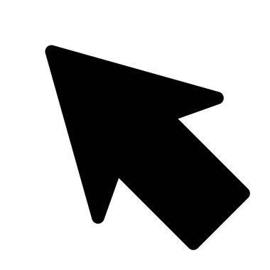 imleç simgesi simgesi beyaz arkaplanda izole edildi