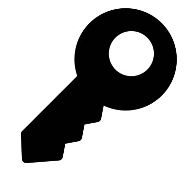 anahtar simgesi beyaz arkaplanda izole edildi