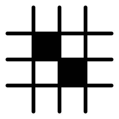 Beyaz arkaplanda izole edilmiş şekil simgesi