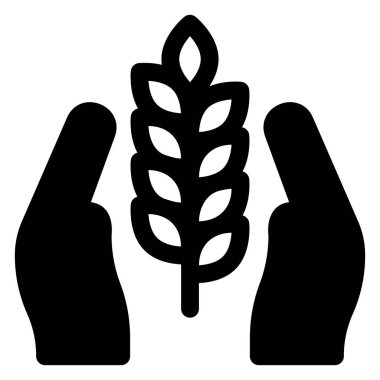 Beyaz arkaplanda izole edilmiş tarım sembolü