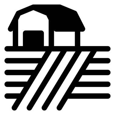 Beyaz arkaplanda izole ahır sembolü