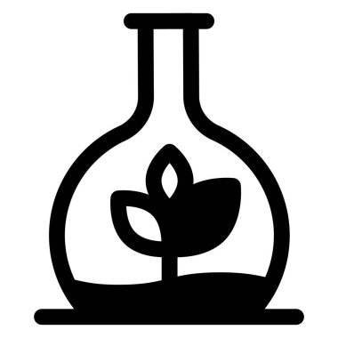 Beyaz arkaplanda izole edilmiş bong glyph simgesi