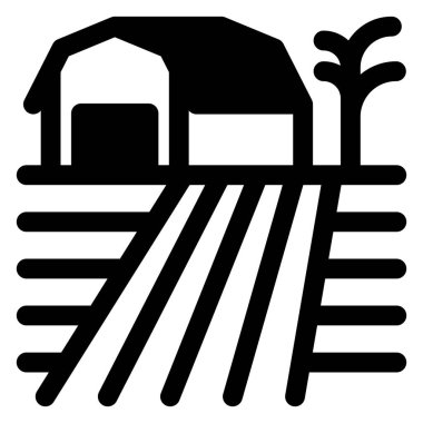 Beyaz arkaplanda izole ahır sembolü