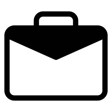 evrak çantası simgesi simgesi beyaz arkaplanda izole edildi