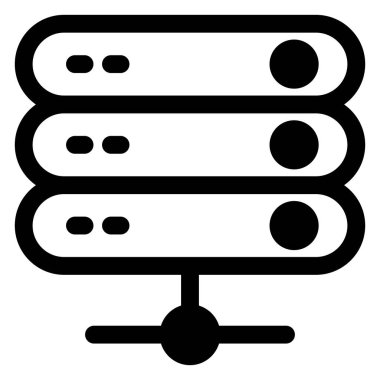 veritabanı sembolü beyaz arkaplanda izole edildi