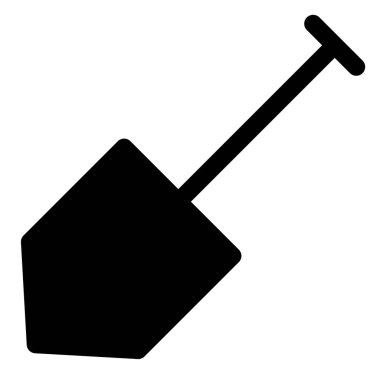 Kürek kabartma simgesi beyaz arkaplanda izole edildi