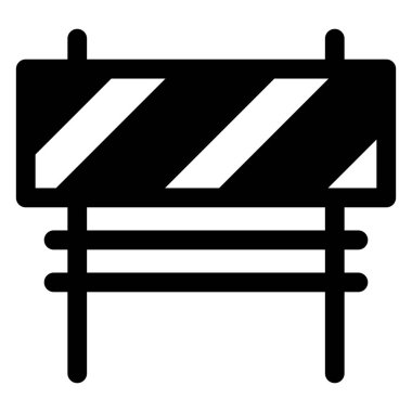 Beyaz arkaplanda trafik bariyeri simgesi izole edildi