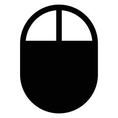 mouse glyph icon isolated on white background