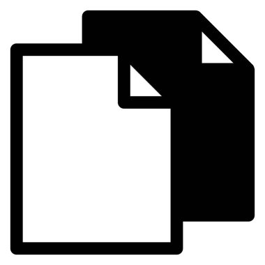 Beyaz arkaplanda glyph simgesini kopyala