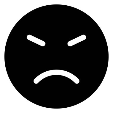 kızgın simge simgesi beyaz arkaplanda izole edildi