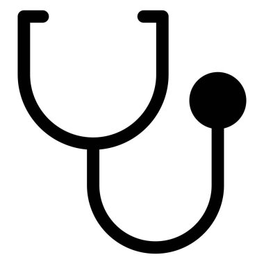 stetoskop simgesi beyaz arkaplanda izole edildi