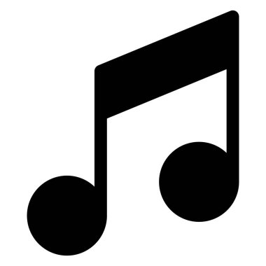 Beyaz arkaplanda izole edilmiş müzik simgesi