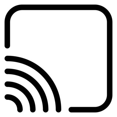 rss glyph simgesi beyaz arkaplanda izole edildi