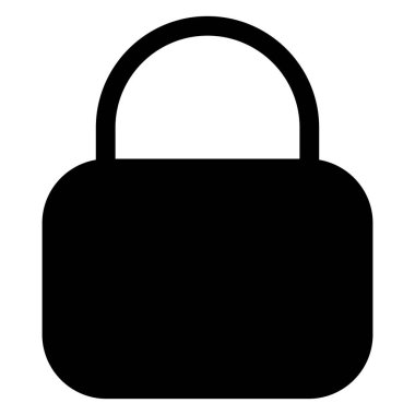 asma kilit simgesi beyaz arkaplanda izole edildi