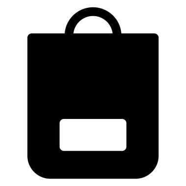 Poşet simgesi beyaz arkaplanda izole edildi