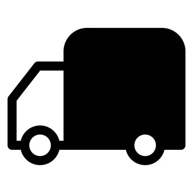 kamyon simgesi beyaz arkaplanda izole edildi