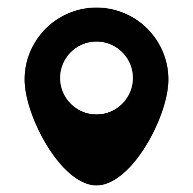 Harita simgesi beyaz arkaplanda izole edildi