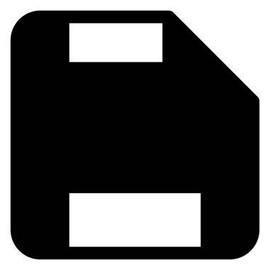 Beyaz arkaplanda izole edilmiş sembol kaydet