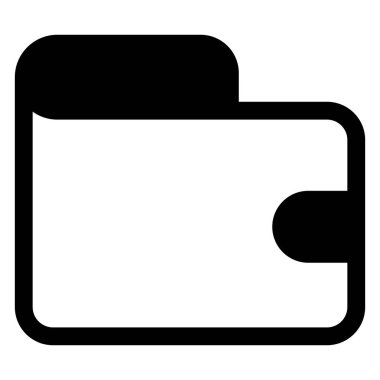 Cüzdan sembolü beyaz arkaplanda izole edildi