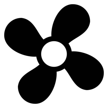 fan glyph simgesi vektör çizimi beyaz arkaplanda izole edildi