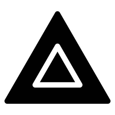 Tehlike sembolü vektör çizimi beyaz arkaplanda izole edildi