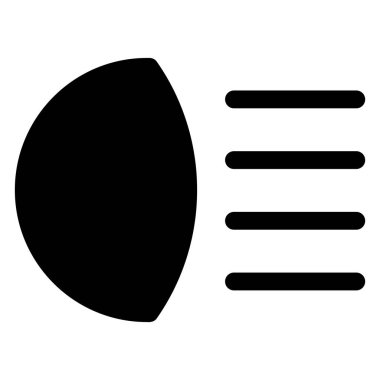 Far lambası simge vektör çizimi beyaz arkaplanda izole edildi