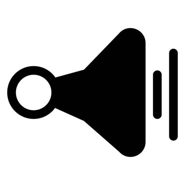 Boynuz sembolü vektör çizimi beyaz arkaplanda izole edildi