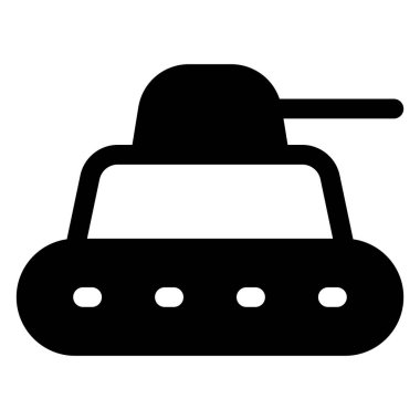 Tank sembolü vektör çizimi beyaz arkaplanda izole edildi