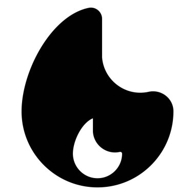 ateş glyph simgesi vektör çizimi beyaz arkaplanda izole edildi