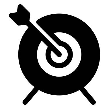 hedef simge vektör çizimi beyaz arkaplanda izole edildi