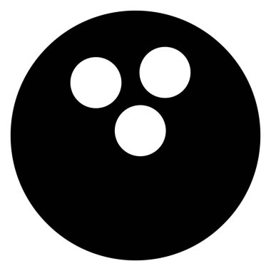 Bowling sembolü vektör çizimi beyaz arkaplanda izole edildi