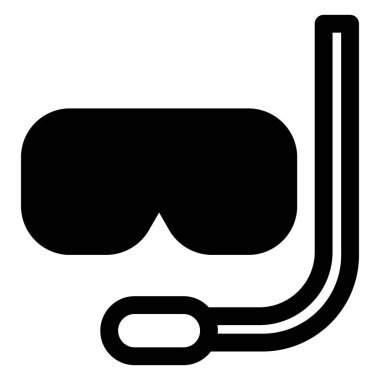 beyaz arkaplanda izole edilmiş dalış sembolü vektör çizimi