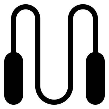 Beyaz arkaplanda izole edilmiş ip sembol vektör çizimi