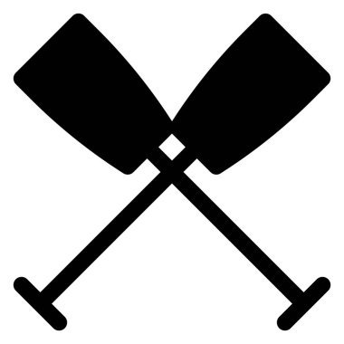 Kürek sembolü vektör illüstrasyonu beyaz arkaplanda izole edildi