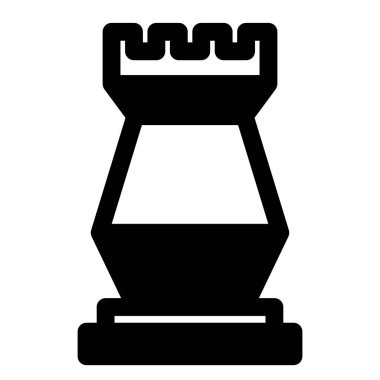 Satranç sembolü vektör illüstrasyonu beyaz arkaplanda izole edildi