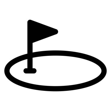 Beyaz arkaplanda izole edilmiş golf sembolü vektör çizimi