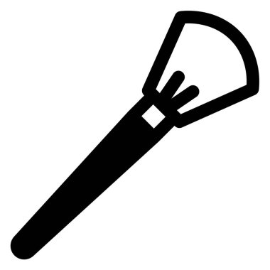 makyaj fırçası sembolü vektör çizimi beyaz arkaplanda izole edildi