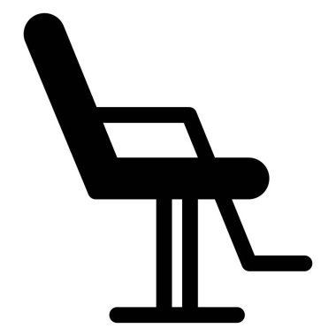 berber sandalyesi kabartma ikon vektör çizimi beyaz arkaplanda izole