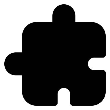 Yapboz sembolü vektör çizimi beyaz arkaplanda izole edildi