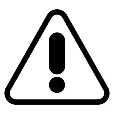 uyarı sembolü vektör çizimi beyaz arkaplanda izole edildi