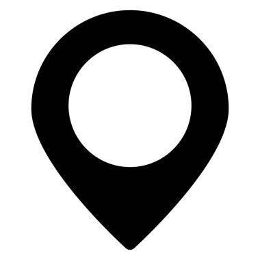 Gps glyph simge vektör çizimi beyaz arkaplanda izole edildi