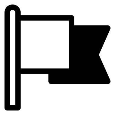 Beyaz arkaplanda izole edilmiş bayrak sembolü vektör çizimi