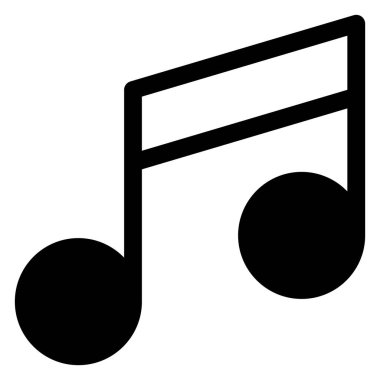 beyaz arkaplanda izole edilmiş müzik çalıcı glyph ikon vektör çizimi