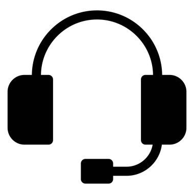 kulaklık sembolü vektör çizimi beyaz arkaplanda izole edildi